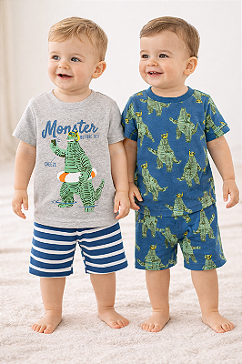 Kit Pijamas Carter's - 4 peças - Monster
