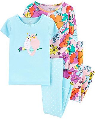 Kit Pijamas Carter's - 4 peças - Natureza