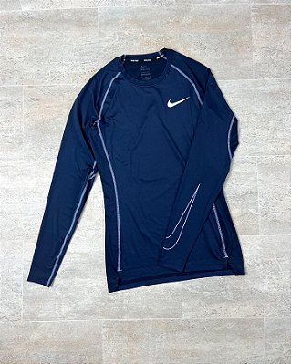 Camiseta Manga Longa Nike Pro Obsidian
