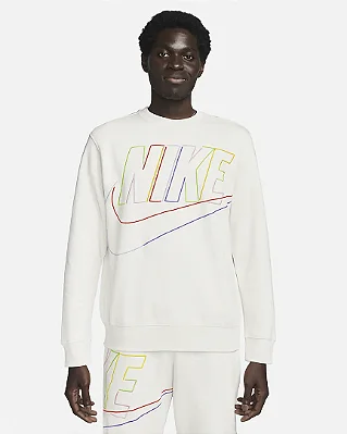 Moletom Nike Club Fleece Colors Off White