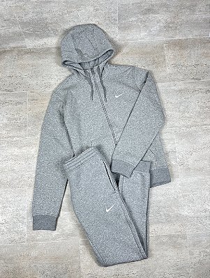 Agasalho Nike Fleece Swoosh Cinza