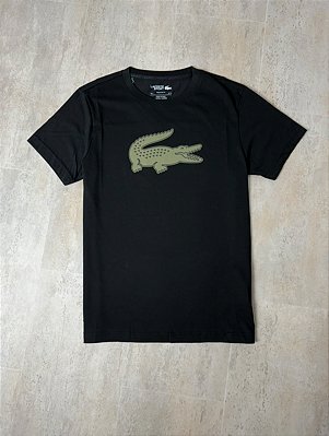 Camiseta Lacoste Big Croc Preta TH2042