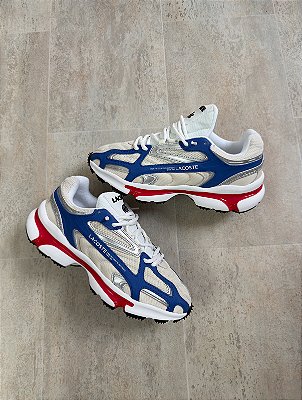 Tênis Lacoste L003 2K24 Azul e Vermelho