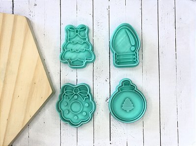 Kit Cortador de Biscoito Enfeites de Natal