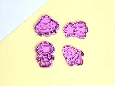 Kit Cortador de Biscoito Astronauta