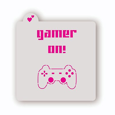 Estêncil Gamer on com Controle