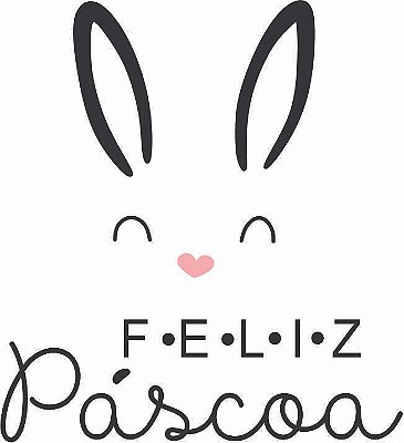 Estêncil Feliz Páscoa com Rostinho