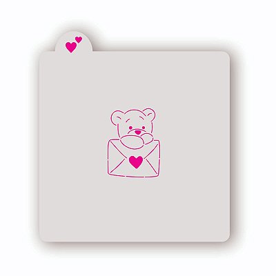 Estêncil Ursinho com Carta