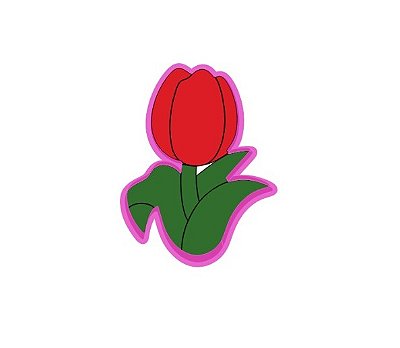 Cortador de bolacha tulipa folha