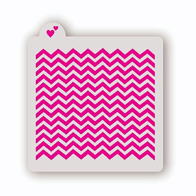 Estêncil Fundo Chevron