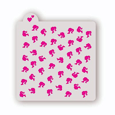 Estêncil Fundo Barbie misturado