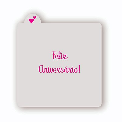 Estêncil Feliz Aniversário A