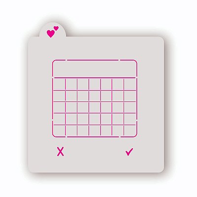 Estêncil Calendario