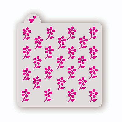 Estêncil Fundo Florzinhas