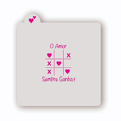 Estêncil O amor sempre ganha