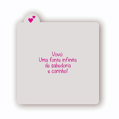 Estêncil Frase Dia dos Avós A