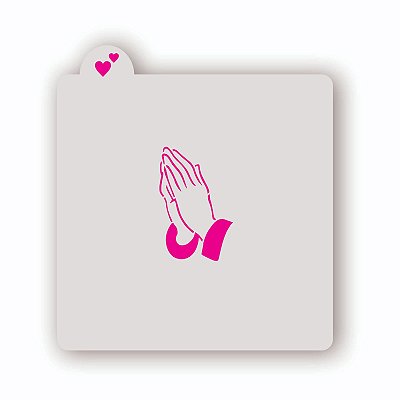 Estêncil Mãos em Oração