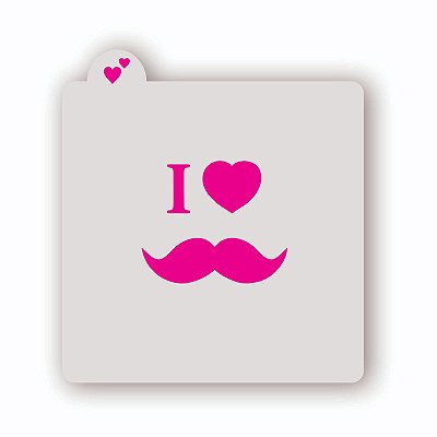 ESTENCIL I LOVE BIGODE