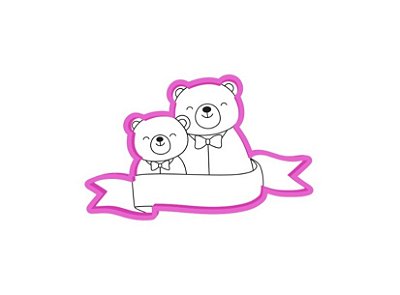 Cortador de biscoito papai urso faixa