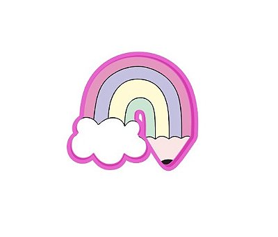 Cortaor de Biscoito Arco iris Prof