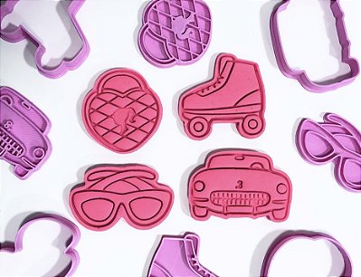 Kit cortadores de biscoito Barbie