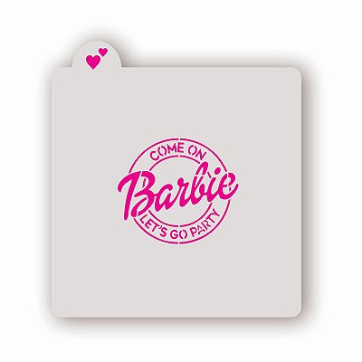 Estêncil para Bolo Barbie Logo