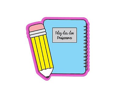 Cortador de Bolacha Caderno e lápis