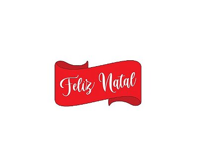 Cortador de Bolacha Faixa Feliz Natal
