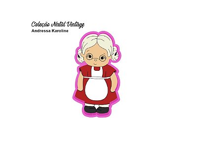 Cortador de Biscoito Mamãe Noel Vintage