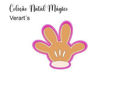Cortador de Bolacha Luva Mickey Natal Mágico