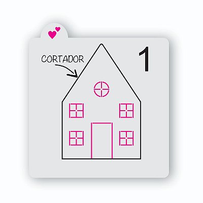 Cortador de Bolacha Casa 3 Coleção Vila