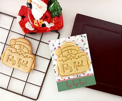 Cortador de biscoito Noel Plaquinha
