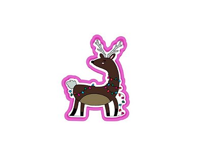 Cortador de Biscoito Rena Natalina LF