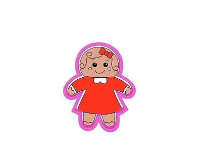 Cortador de biscoito Ginger vestido Coleção Feitos pelo João