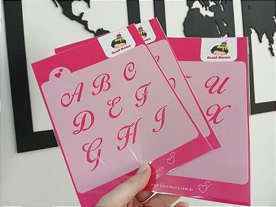 Kit Estêncil Alfabeto A
