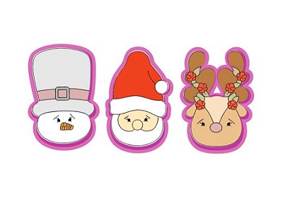 Cortadores de Biscoitos Trio de Natal