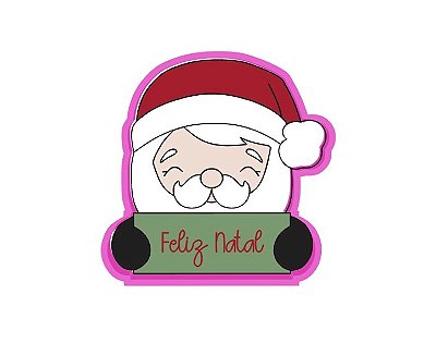 Cortador de Biscoito Papai Noel Plaquinha A