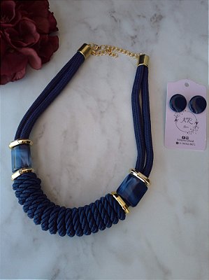 Conjunto Corda Náutica e Brinco