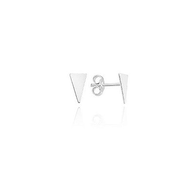 Brinco Geométrico Triangulo Liso Pequeno Prata 925 1x0,5cm