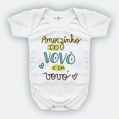 Body Bebê Personalizado Amorzinho do Vovô e da Vovó