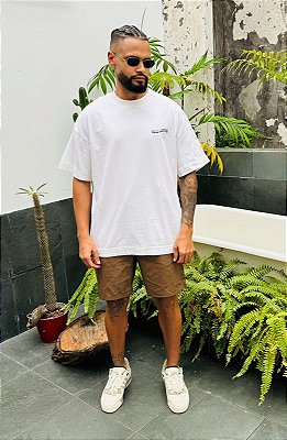 T-shirt oversized estampa frente e costas Visco Company