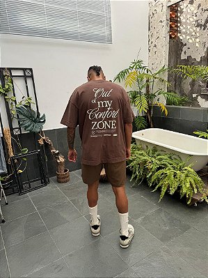 T-shirt oversized estampa frente e costas Visco Vintage out of my confort zone