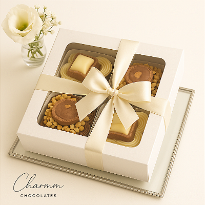 Caixa com 4 Brownies Artesanais – Presente Perfeito
