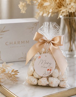 Pipoca Gourmet com Chocolate – Kit 20 Unidades Personalizadas