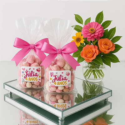 Pipoca Gourmet com Chocolate – Kit 20 Unidades Personalizadas