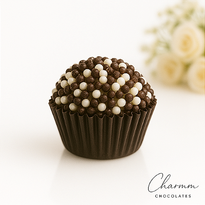 Perlage | Brigadeiro Gourmet com Mini Balls Preto & Branco para Eventos