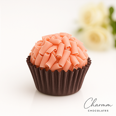 Rosé di Charme | Brigadeiro Gourmet de Morango com Blossoms Callebaut para Eventos