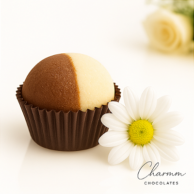 Duo di Charme | Brigadeiro Bicolor de Ninho e Chocolate Belga para Eventos