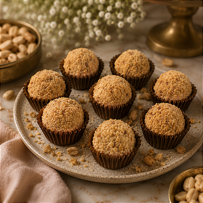 Paçoca Royale | Brigadeiro com Farofa de Amendoim Artesanal
