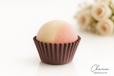 Rosé Vanille | Brigadeiro Bicolor de Morango com Ninho